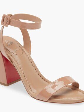 Christian Louboutin Miss Sabina Sandal 39.5 Nude 85MM Heel